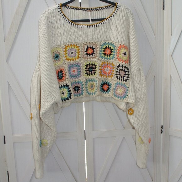 Free People Dahlia Crochet Pullover - Picture 4 of 10